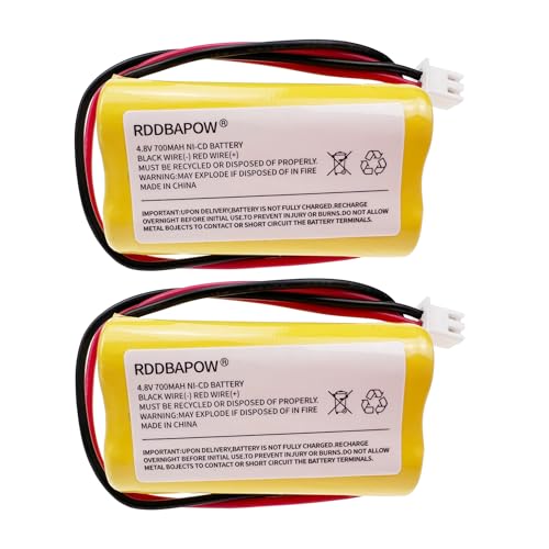 4.8V 700mAh BL93NC487 Ni-CD Exit Sign Emergency Light Battery for Emergi-Lite BAA-48R BAA48R,OSI OSA-126 OSA126 BL93NC484 BL93NC485 Interstate NIC0186 (2x4.8v 700mah ni-cd Battery) - size: 2x4.8v 700mah ni-cd battery