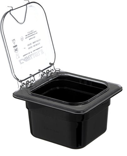 Carlisle FoodService Products StorPlus EZ Access Lid, Cover for 1/6 Size Food Pans, Single Notched, 6.88" x 6.31", 1 Count, Clear