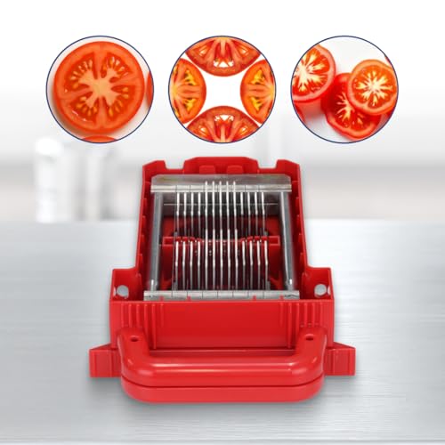 Prince Castle Saber King Red Tomato Blade & Pusher Set - 3/16" Slices, for 4 Tomatoes - Vegetable Chopper and Kitchen Chopper Replacement Blade, Tomato Slicer Commercial Tool - style: Set