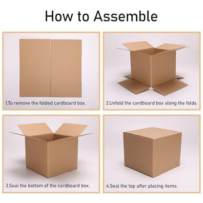 CRUGLA 40 Packs 7x6x5 Shipping Boxes for Small Business, Corrugated Cardboard Boxes Bulk for Shipping Packing Mailing - size: 7x6x5 Inch