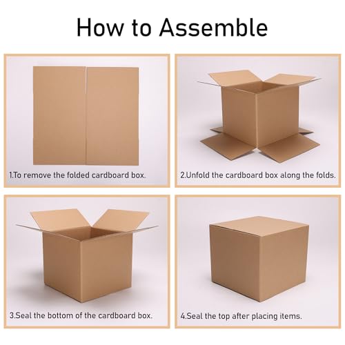 CRUGLA 40 Packs 7x6x5 Shipping Boxes for Small Business, Corrugated Cardboard Boxes Bulk for Shipping Packing Mailing - size: 7x6x5 Inch