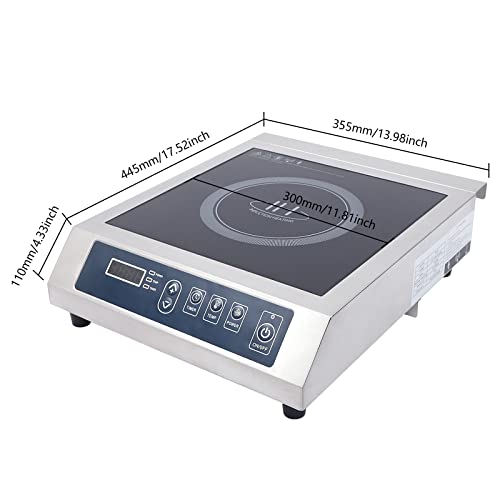 Professional Portable Induction Cooktop, Commercial Range Countertop Burner, 1800 Watts Induction Burner,Countertop Induction Cooktop Hob Push-Button Control Cooker Stove Induction Oven