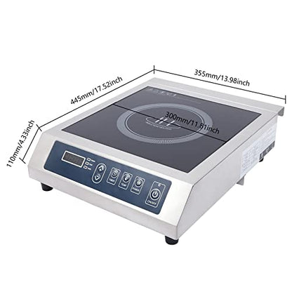Professional Portable Induction Cooktop, Commercial Range Countertop Burner, 1800 Watts Induction Burner,Countertop Induction Cooktop Hob Push-Button Control Cooker Stove Induction Oven