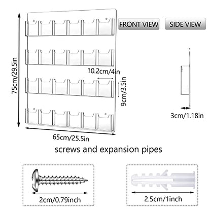 Weysat Acrylic Brochure Pamphlet Holder Brochure Display Stand, 1 Piece