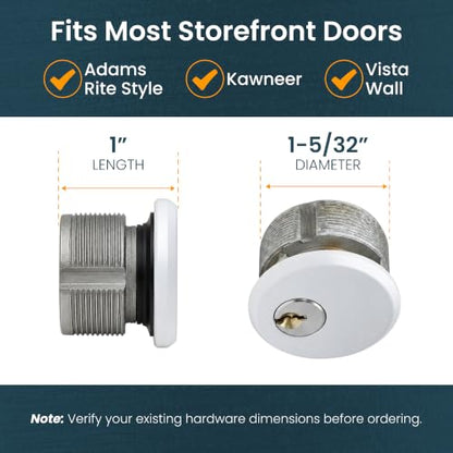 Mixed Cylinder Locks - Aluminum Silver Thumbturn, 3 Pack - color: Aluminum Silver, size: 3 Pack, style: Keyed & Thumbturn
