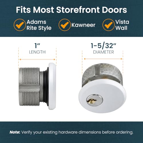 Mixed Cylinder Locks - Keyed Aluminum Silver, 10 Pack - color: Aluminum Silver, size: 10 Pack, style: Keyed Cylinder