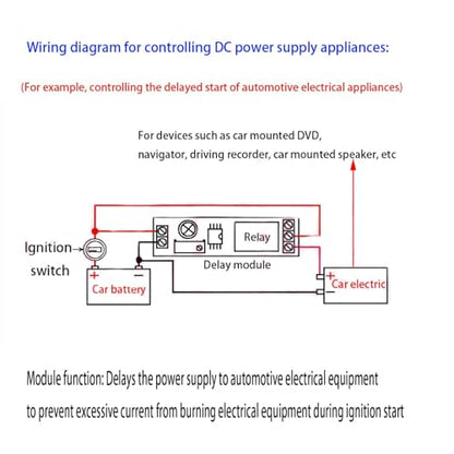 NE555 Adjustable Delay Timer Module, 12V DC