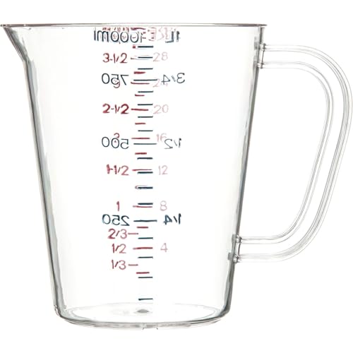 Carlisle FoodService Products 4314307 Commercial Plastic Measuring Cup, 1 Quart, Clear - size: 1 Quart, style: Modern