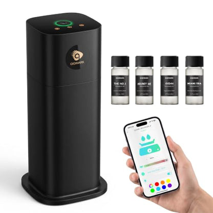 700ml Waterless Diffuser with App Control, 1500 Sq Ft, 4 Oils, Black - color: Black