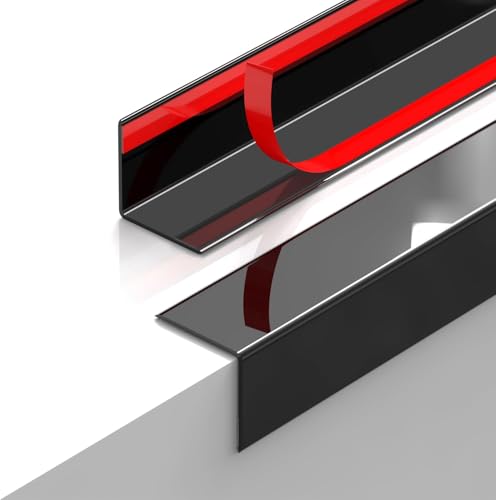 2PCS Wall Corner Protectors Guards - Self Adhesive Corner Protector & Corner Guards for Walls Edge Protection, Easy to Apply - No Tools Needed(Black, 35.4"x1.18") - color: Black, size: 35.4" X 1.18"