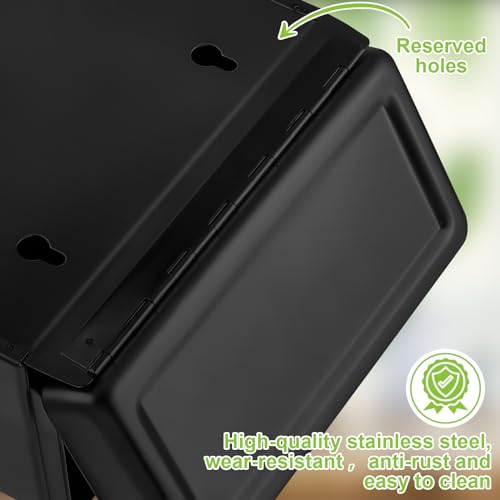 Tioncy 6 Pcs Sanitary Napkin Receptacle Wall Mounted,Black - color: Black