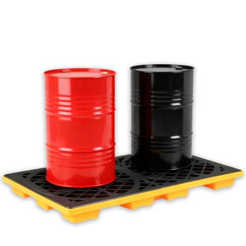 2 Drum Modular Platform Spill Containment Trays,48x24x4 Inch
