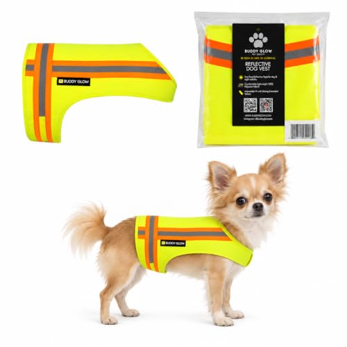 Reflective Dog Vest. High Visibility Yellow Safety Vest for Outdoors. Safeguard Your Dog with Easy to wear Adjustable and Breathable Reflective Gear for Toy or Tiny Breeds (2X-Small) - size: 2X-Small