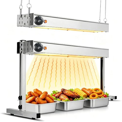 CTJ Food Heat Lamp Hanging & Freestanding Commercial Food Warmer Lamp, 24in - size: 24inch