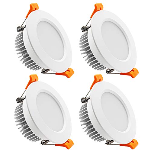3.5 Inch LED Recessed Lighting, Dimmable Downlight 7W (55W Halogen Equivalent), CRI 80, 2700K Ultra Warm White, Ceiling Light with LED Driver (4 Pack) - color: 2700k (Ultra Warm White), size: White-3.5Inch-4Pack