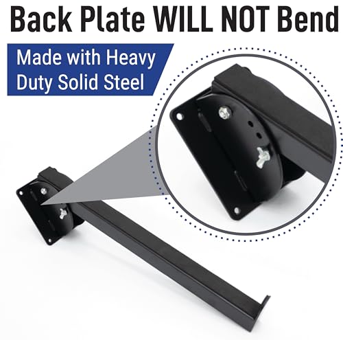 Victory Display WALL-MOUNTED Keyboard Arms – Fixed Length Keyboard Wall Mount, Space-Saving Keyboard arms for Home Studios and retail stores, Displays keyboard at 45°, 65° & 90° Angles – 1 Pairs (16")