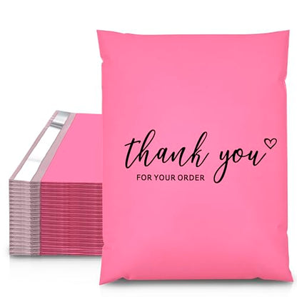 JinRuiKJ Thank You Poly Mailers 10x13 Inch, 25 PCS, Pink - color: Pink, size: 10*13inch 25pcs