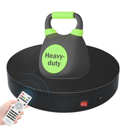 7.9In Remote Motorized Electric Turntable Rotating Display Stand Spinning Rotating Platform 360 Photography Turntable lazy susan base giratoria para for Photography,Display (Load Range:40~100lbs) - size: 7.9inch/Black/100Lbs Load