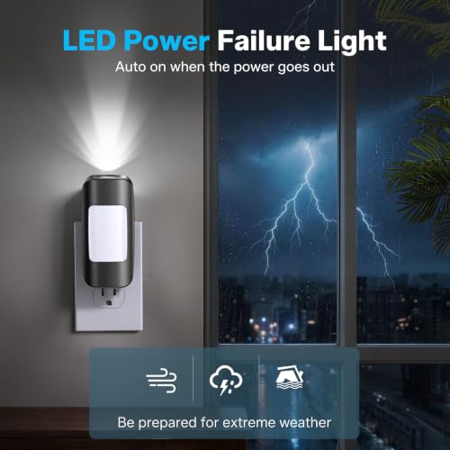 3 Pcs LED Emergency Lights for Home Power Failure Night Light Dusk to Dawn