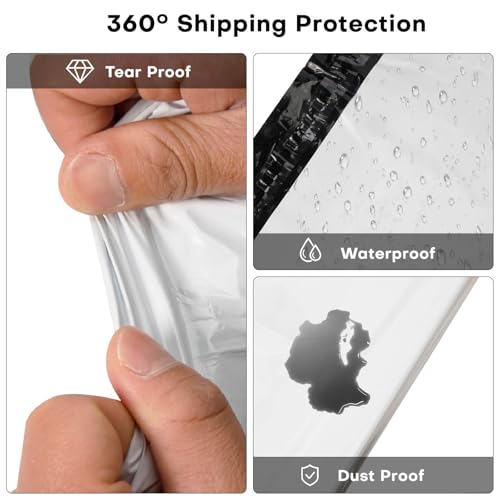 Poly Mailers 14.5x19 In 100 Pack Self Seal Shipping Envelope Bags White - color: White