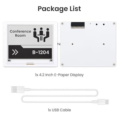 ELECROW ESP32 E-Ink Display 4.2 Inch E-Paper HMI Display Black/White Color - size: 4.2″ E-Ink Display