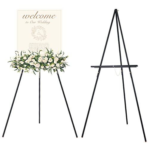MEEDEN Wooden Easel Stand for Display: Black Wood Tripod for Wedding Sign - color: Black