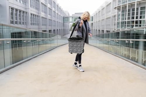 reisenthel carrycruiser Frame Leo Nero - Portable Shopping Trolley with Sturdy Aluminum Frame, Shoulder Strap and Removable mesh Inner Bag -Water-Repellent - color: Frame Leo Nero