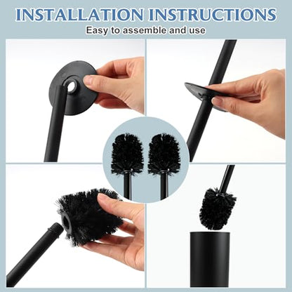 Toilet Bowl Brush and Holder for Bathroom 304 Stainless Steel Toilet Brush
