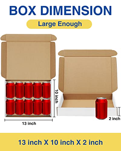 Shipping-Boxes-13x10x2 Inches: 25 Pack-Cardboard-Boxes-for-Packaging, White-Shipping-Boxes-for-Packing-Small-Business, Corrugated Box Mailers for Book Shoes Gift Mailing - color: White, size: 13x10x2 Inches
