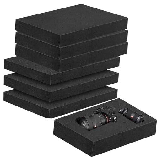 6 Pcs 16 x 12 x 1.5 Inches Polyurethane Foam - Packing Foam Inserts for Cases Black Craft Foam Sheets for Packing Padding 1.5 Inch Thick for Camera Toolbox Storage - size: 6 Pcs 16 x 12 x 1.5 Inches