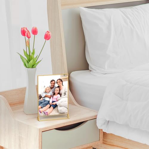 NIUBEE 4x6 Acrylic Sign Holder, Picture Frame, Wedding Table Numbers, 6pack - size: 4x6", style: Vertical