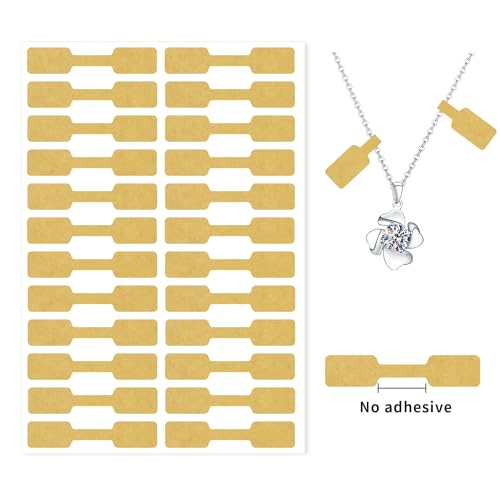 Kraft Jewelry Price Labels,Any Pen Will not be Smeared,No Glue in the Middle Folding Part,Suitable for Jewelry handicrafts,etc.(600 PCS,1 Bag) - color: Kraft, size: One bag