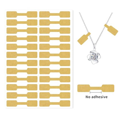 Kraft Jewelry Price Labels,Any Pen Will not be Smeared,No Glue in the Middle Folding Part,Suitable for Jewelry handicrafts,etc.(600 PCS,1 Bag) - color: Kraft, size: One bag