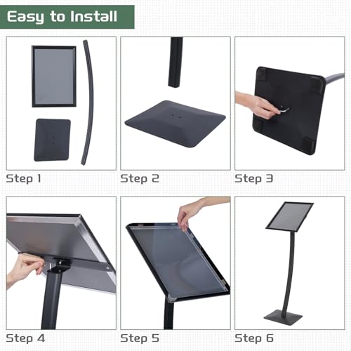 tonchean 11x17 Freestanding Pedestal Sign Holder
