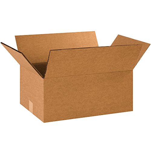 BOX USA 15 Pack of Heavy-Duty Double Wall Corrugated Cardboard Boxes, 16" L x 12" W x 6" H, Kraft, Shipping, Packing and Moving