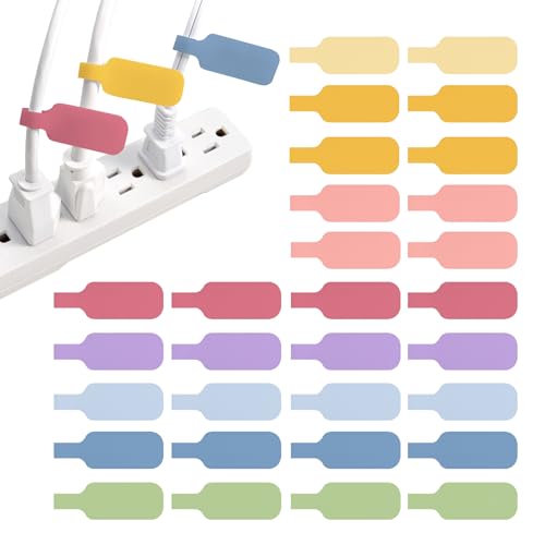 Wrap-It Storage Cable Labels - Medium, Macaron (30-Pack) - color: Macaron, size: Medium