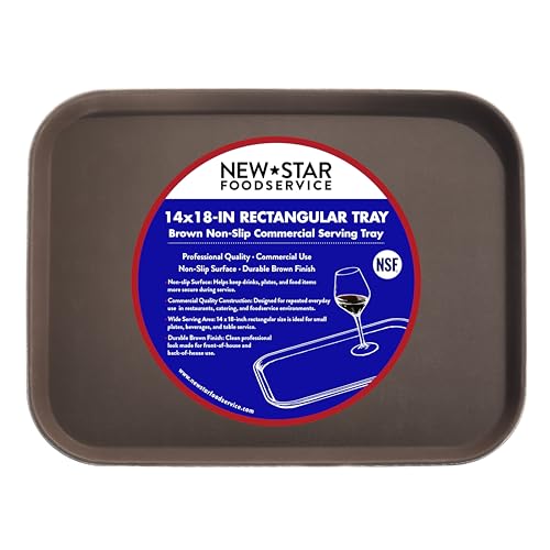 New Star Foodservice Non-Slip Tray, Brown, 14x18-Inch - color: Brown, size: 14-Inch x 18-Inch