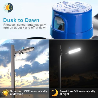 Lightdot Parking Lot Lights 240W, 2Pack ARM Mount LED Pole Lights Outdoor
