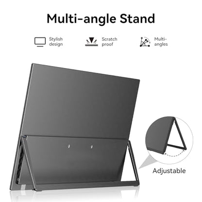 15.6" Portable Monitor 1080P FHD Travel Display,Compatible with Laptops, Desktops, Phones,CNC Metal Frame,It Fully Meets Your Needs for Gaming, Everyday Office Work, Entertainment, and More. - size: 15.6"