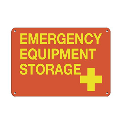 Emergency Equipment Storage Style 2 Warehouse Signs Label Vinyl Decal Sticker Kit OSHA Safety Label Compliance Signs 8"