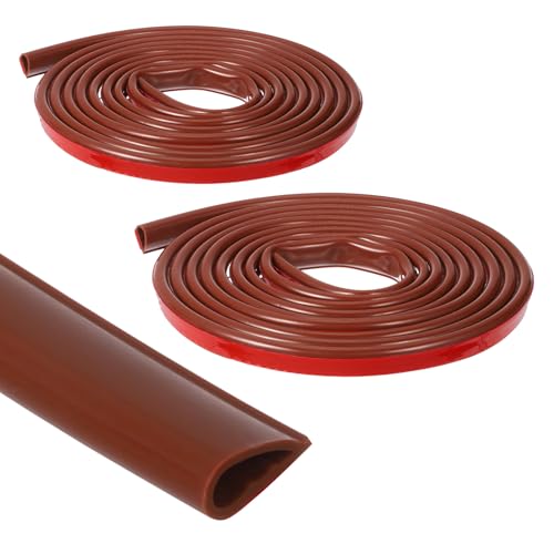 2PCS Smoke Fire Seal Strip, 9.8 Feet Door Seal Tape Self Adhesive Graphite Rubber Composite Material for Fire Rated Windows Steel Doors, 1/2" W x 1/4" H, Brown - color: Brown, size: 9.8 Feet