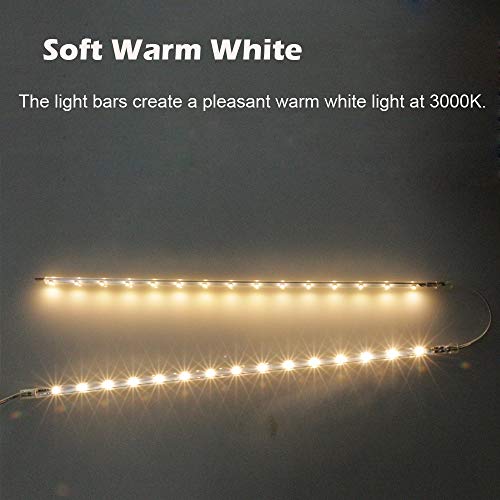 Cefrank Display Lights, 16" LED Light Bar, 4-Pack Linkable Warm White Kit - color: Warm White