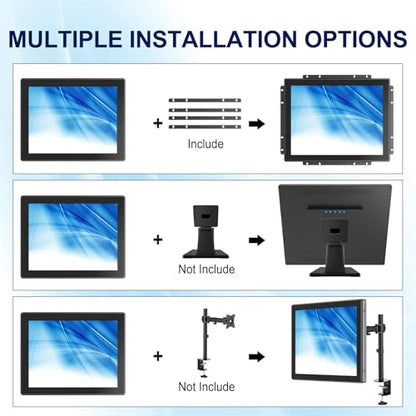 1280x1024 Industrial Touch Display, 19 Inch 10-Point Open Frame Touch Monitor, 1280x1024 Multi-Touch Screen Monitor, with HD-MI VGA Interface for Industrial Retail Commercial - size: 19.0
