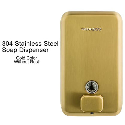 Wall Mounted Commercial Soap Dispenser Bathroom, Vertical Gold - color: Vertical Gold
