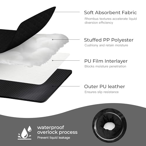 2 Pack Waterproof Piddle Pads Carseat Potty Training Car Seat Protector Waterproof Car Seat Liner Cover to Prevent Pee - color: Black-2 Packs