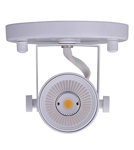 CLOUDY BAY LED Flush Mount Ceiling Spot Light,CRI90+ 8W 600lm 3000K Warm White Dimmable,Adjustable Tilt Angle Ceiling Light Fixture,White Finish - color: White | 3000K