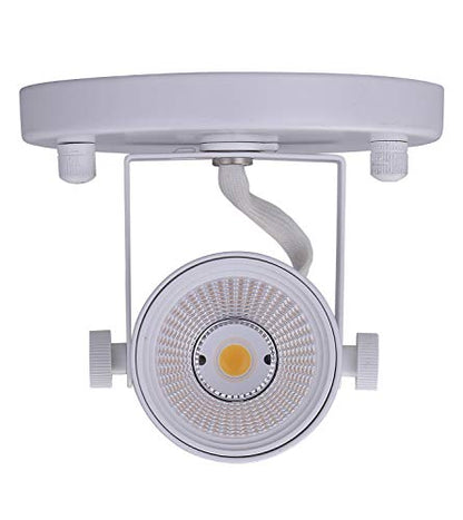 CLOUDY BAY LED Flush Mount Ceiling Spot Light,CRI90+ 8W 600lm 3000K Warm White Dimmable,Adjustable Tilt Angle Ceiling Light Fixture,White Finish - color: White | 3000K