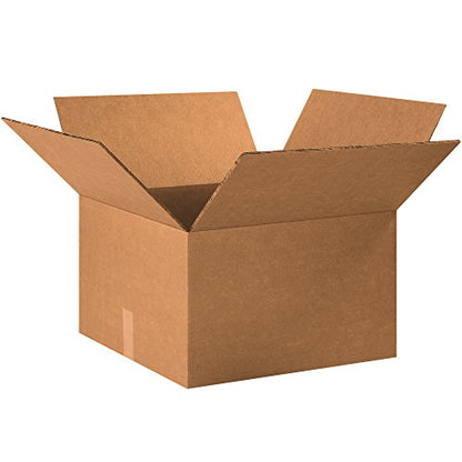 BOX USA 10 Pack of Heavy-Duty Double Wall Corrugated Cardboard Boxes, 20" L x 20" W x 12" H, Kraft, Shipping, Packing and Moving - style: Double Wall