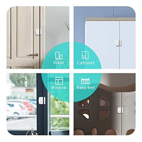 THIRDREALITY Zigbee Contact Sensor 2 Pack,Door and Window Monitor, Home Automation,Works with Home Assistant,SmartThings,Aeotec,Homey,Hubitat or Echo Devices with Build-in Zigbee Hub,hub Required - style: Door Sensor 2 Pack