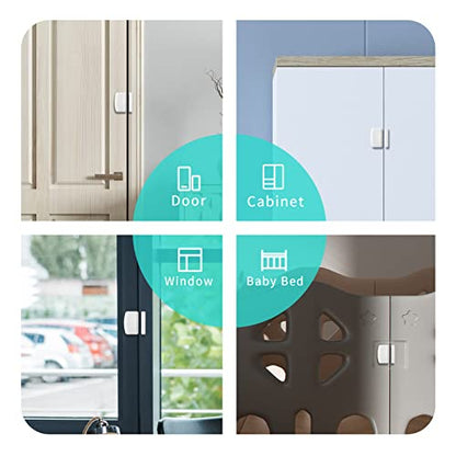 THIRDREALITY Zigbee Contact Sensor 2 Pack,Door and Window Monitor, Home Automation,Works with Home Assistant,SmartThings,Aeotec,Homey,Hubitat or Echo Devices with Build-in Zigbee Hub,hub Required - style: Door Sensor 2 Pack